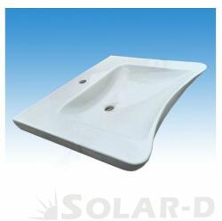 B&K Porcelán mosdó mozgáskorlátozottak részére, 650x560 mm (leeresztőszelep, szifon, felfogató egység nélkül) (TH400W) - solar-d