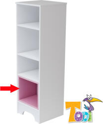 Todi polcbetét keskeny nyitott polcos szekrényhez Bianco Pink - babycenter-online