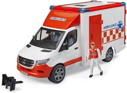 BRUDER MB Sprinter ambulance with driver, model vehicle (red/white) (02676)