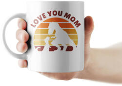 Partikellékek I Love You Mom T-Rex - anyák napi bögre