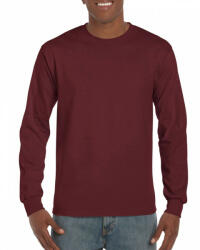 Gildan Uniszex póló Gildan GI2400 Ultra Cotton Felnőtt Hosszú Ujjú póló -4XL, Maroon