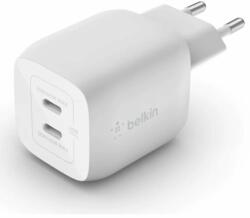 Belkin Dual USB-C GaN Wall Charger with PPS 45W White (WCH011VFWH)