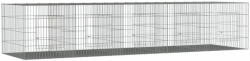  Vidaxl 5 paneles horganyzott vas nyúlketrec 273x79x54 cm 171571
