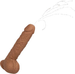 CalExotics Squirting Vibrating Fuck Stick Liquid Silicone Brown Vibrator