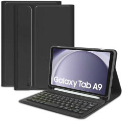 Samsung Tab A9 (8.7) SM-X110 / X115, Bluetooth billentyűzetes mappa tok, érintőceruza tartó, érintőceruza nélkül, TP SC Pen Holder + Keyboard, fekete - mobilkozpont