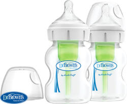 Dr. Brown's DR. BROWN'S Flacon Anticolic Opțiuni + gât larg 2x150 ml plastic (IP2798)