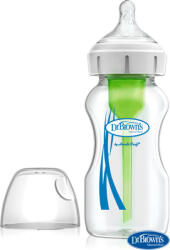 Dr. Brown's DR. BROWN'S Flacon Anticolic Opțiuni + gât larg pahar 270 ml (IP2648)