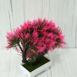 Bonsai decorativ artificial in ghiveci, Roz, 28 cm, MCT-18K99R (ESELL-D-WH-IF-MCT-18K99R)