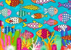 Enjoy 2049 - Patterned Fishes - 1000 db-os puzzle (2049)
