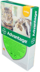  Advantage spot on macskák és nyulak részre 4kg alatt (1 pipetta) nyitott dobozból