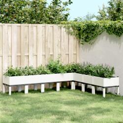 vidaXL fehér PP rácsos kerti ültetőláda 200 x 160 x 42 cm (367914)