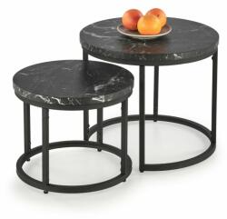 Halmar OREO asztal készlet - fekete márvány / fekete - sprintbutor