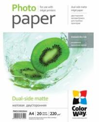 ColorWay Fotopapier - A4 / 220g - obojstranný, matný, 20 ks v balení