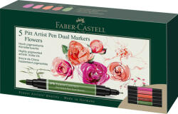 Faber-Castell Pitt artist pen dual marker set 5 buc flowers faber-castell (FC162007)
