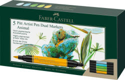Faber-Castell Pitt artist pen dual marker set 5 buc animals faber-castell (FC162008)