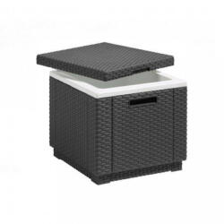 Keter Ice Cube multifunkciós tároló, asztal és puff grafit színben (213828)