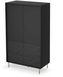 Halmar BULLET S-1 szekrény, fekete / arany - smartbutor