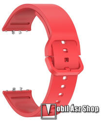  Okosóra szíj - PIROS - szilikon, 123mm + 92mm hosszú - SAMSUNG Galaxy Fit3 (SM-R390)