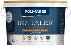 POLI FARBE Inntaler Premium latex beltéri falfesték fehér 8 L