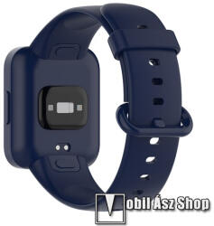 Okosóra szíj - szilikon - 85 + 120mm hosszú - SÖTÉTKÉK - Xiaomi Redmi Watch 2 / Redmi Watch 2 Lite / Poco Watch
