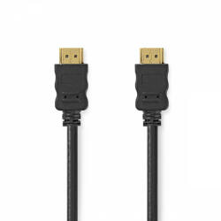 Nedis Nagy Sebességű HDMI kábel Ethernet | HDMI Csatlakozó | HDMI Csatlakozó | 4K@30Hz | ARC | 10.2 Gbps | 7.50 m | Kerek | PVC | Fekete | Label (CVGL34000BK75)