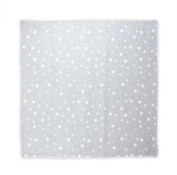 Lorelli Muszlin takaró 80x80 cm - Grey With Stars - babatappancs