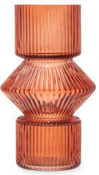 Giftdecor Vaza din sticla, canelata, 9, 5 x 16, 5 cm (93724-AR)