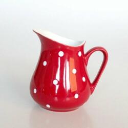 4-Home Ulcior din ceramică Dots, roșu, 500 ml