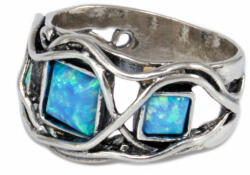 Ékszershop Izraeli opál köves antikolt ezüst gyűrű (2159822)