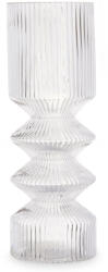 Giftdecor Vaza tubulara de sticla, canelata, 8 x 23 cm (93717-AR)