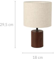 Home Styling Collection Lampa de masa cu abajur din stofa, 18 x 29, 5 cm (HZ1601130)