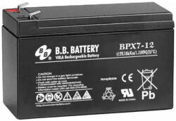 BB Battery 12V 7Ah BPX7-12 T1 gondozás mentes AGM akkumulátor (BB-Battery-BPX7-12-T1)