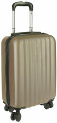 VANKO 44 cm magas pezsgő színű 4 dupla kerekű műanyag bőrönd Vanko (L-09 champagne-18)