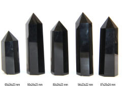 Obelisc Obsidian Negru Mineral Natural 1 Varf - 1 Buc - concepttropic - 37,00 RON