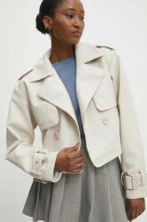 Answear Lab rövid kabát női, bézs, átmeneti, oversize - bézs XL - answear - 25 990 Ft