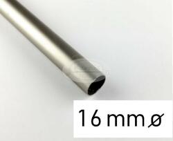  Nikkel-matt színű fém karnisrúd 16 mm átmérőjű - 200 cm
