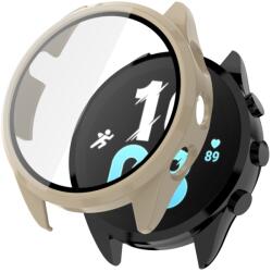  PC TELJES BORÍTÁS Műanyag borítás üveggel Garmin Forerunner 165 bézshez
