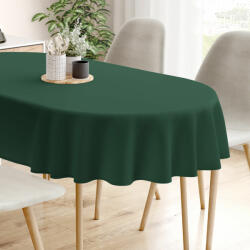 Goldea față de masă 100% bumbac verde închis - ovală 140 x 220 cm Fata de masa