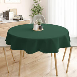 Goldea pamut asztalterítő - sötétzöld - kör alakú Ø 120 cm