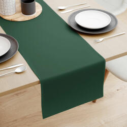 Goldea napron de masă 100% bumbac - verde închis 50x140 cm Fata de masa