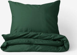Goldea lenjerie de pat din 100% bumbac - verde închis 200 x 220 și 2buc 50 x 70 cm (din două bucăți, cusătură pe mijloc) Lenjerie de pat