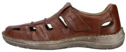 RIEKER Pantofi barbati, Rieker, 03068-24-Maro, casual, piele naturala, perforati, cu talpa joasa, maro (Marime: 42)