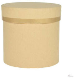 Kalapdoboz arany szegéllyel papír 10x10 cm bézs (DD68058)