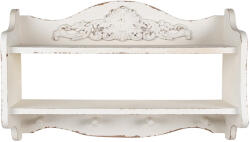 Clayre & Eef Etajera lemn alb vintage 50x19x34 cm (6H2305) - decorer