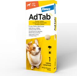 Elanco nou AdTab Dog 225MG ( 5, 5, 11 kg) - 1 tableta