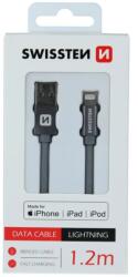SWISSTEN Cablu de date Swissten textil USB / Lightning MFI 12 m gri (71524202)