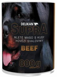 DELIKAN SUPRA DOG darált marhahús marhaizom darabokkal 800g konzerv kutyáknak - mall