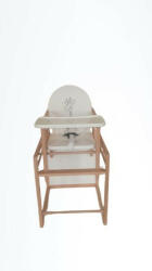  Scaun de masa din lemn de Fag multifunctional cu tavita din plastic MyKids Wiktoria Giraffe (86850) - drool Scaun de masa bebelusi