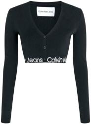 Calvin Klein Jachetă Logo Intarsia Sweater Cardigan J20J221961 BEH ck black (J20J221961 BEH ck black)