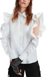 KARL LAGERFELD Cămaşă Ruffle Slv Poplin Shirt 240W1613 100 white (240W1613 100 white)